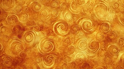 Poster - Golden Swirls Abstract Background with Artistic Texture Design