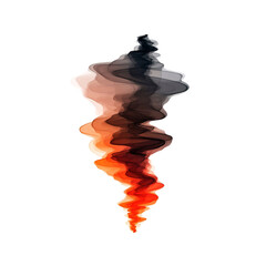 Wall Mural - Abstract Swirling Smoke in Orange and Black Hues