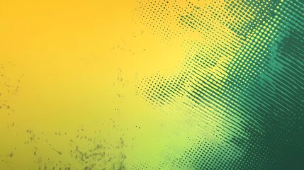 Aufkleber - A green and yellow color background with a halftone pattern