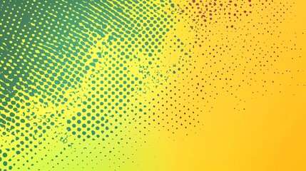 Aufkleber - Vector background with a yellow and green color gradient, halftone pattern on a canvas texture