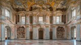 Baroque Library Hall Exquisite Architecture and Paintings
