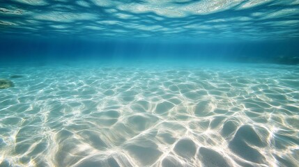 Aufkleber - Underwater Scene with Sunlight and Clear Water Reflections : Generative AI