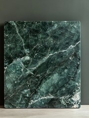 Leinwandbilder - Rich Green Marble Stone Textured Background Ideal for Elegant Interior Design and Luxury Decor : Generative AI