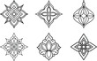 © Tamanna - vector illustration of a decorative ornament. Six Intricate Black Line Mandala Designs. Six unique mandala designs in a clean, black line art style.