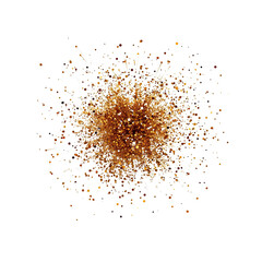Wall Mural - Abstract Golden Explosion Dynamic Particle Burst on on white background