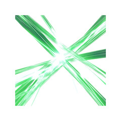 Wall Mural - Abstract Green Light Streaks on on white background - Dynamic Energy Design