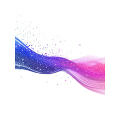 Wall Mural - Abstract Cosmic Wave Glittering Purple and Blue Galaxy Swirl