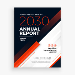Wall Mural - modern business annual report catalog layout a a4 page brochure