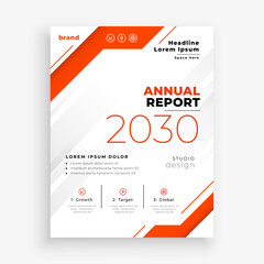Wall Mural - modern and stylish yearly report booklet template design
