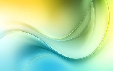 Aufkleber - Abstract background with a soft blue and yellow gradient, soft blurred light green and black color in the upper left corner