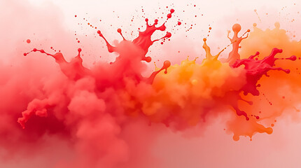 Wall Mural - 8k ultra hd desktop wallpaper background depicting a dynamic colorful paint splash abstract art in v