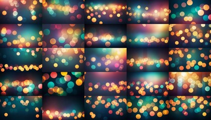 Wall Mural - 25 in 1, bundle – Glowing Light Leaks Bokeh Backgrounds, Just Crop Your Shot and Use