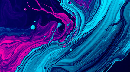 Wall Mural - 8k ultra hd desktop wallpaper background presenting a dynamic colorful paint splash abstract art in 