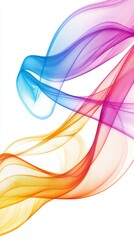 Poster - Vibrant Abstract Waves in Motion with Colorful Flowing Patterns
