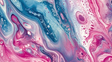Poster - Abstract Pattern of Swirling Ink Drops in Vibrant Water Colors