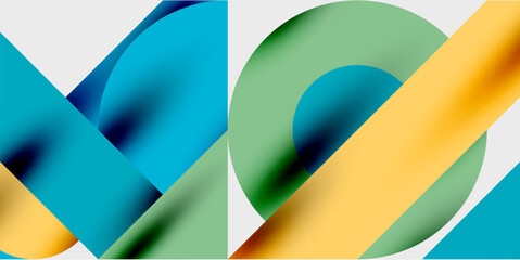 Aufkleber - Vibrant abstract background circles with smooth gradients, creating a dynamic and modern design. Ideal for creative, tech, or contemporary-themed projects