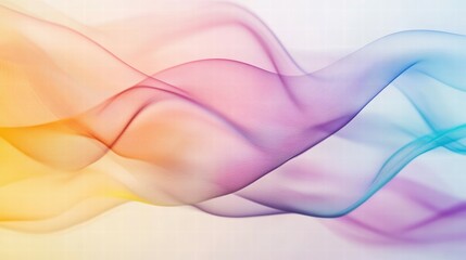 Poster - Colorful Smooth Waves Flowing Across Soft Gradient Background