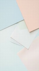 Aufkleber - Minimalist Flat Lay of Soft Pastel Stationery on a Subtle Background