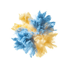 Wall Mural - Abstract Blue and Yellow Ink Explosion