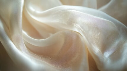 Poster - Soft and Elegant Creamy Fabric Gently Flowing, Capturing Light and Texture for Use in Fashion, Interior Design, or Artistic Backgrounds in Stock Photography Projects