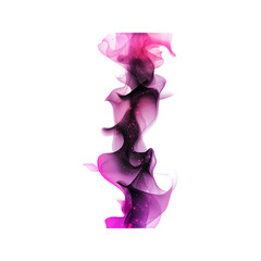 Wall Mural - Abstract Pink and Purple Smoke Swirl with Glowing Particles