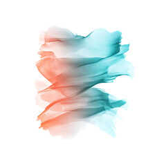 Wall Mural - Abstract Swirling Teal and Coral Hues Dynamic Fluid Art Background