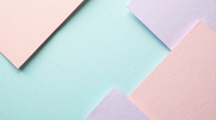 Poster - Pastel Colored Paper Background Design Featuring Soft Hues and Geometric Shapes