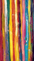 Poster - Vibrant Abstract Colors with Vertical Stripes and Texture Variation