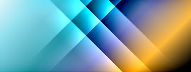 Poster - Dynamic shadow lines with gradient colors geometric background