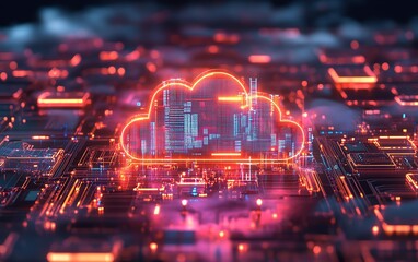 Poster - Futuristic network of cloud computing and blockchain