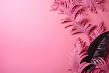 Wall Mural - pink feather background