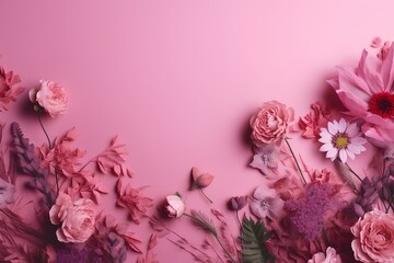 Wall Mural - pink flower background