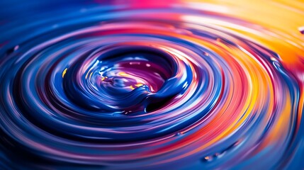 Poster - Colorful Swirling Liquid Displays Vibrant Shades in Artistic Creation at the Art Studio