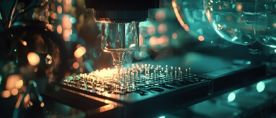 Poster - Detailed Shot of CRISPR Experiment on Genetic Modification Techniques