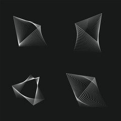 Poster - Futuristic element triangle lines design. Vector illustration.