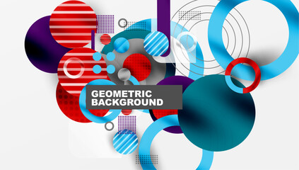 Poster - Abstract background - layered geometric shapes with smooth gradients and transparency