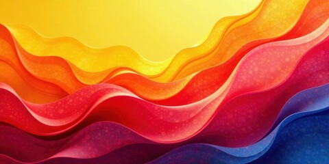 Wall Mural - Abstract Colorful Wave Pattern Design Vibrant Hues and Smooth Curves