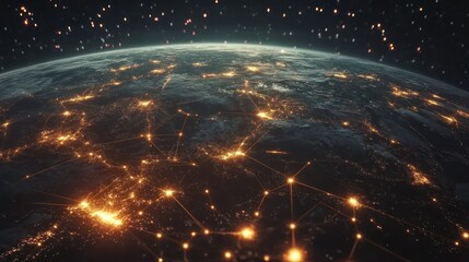 Poster - Global Network Connectivity: Earth from Space with Data Connections