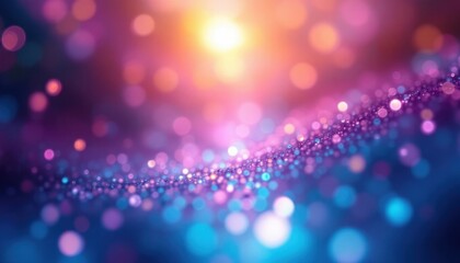 Poster - Vibrant bokeh lights with a spectrum of colors in dynamic motion