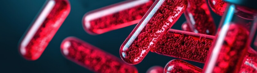 Poster - Exploring molecular structures of red blood cells in a laboratory setting scientific imagery macro environment