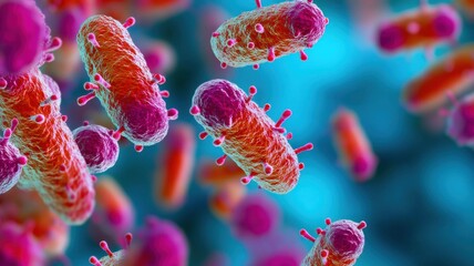 Poster - Exploring microbial environments close-up of bacterial activity under the microscope
