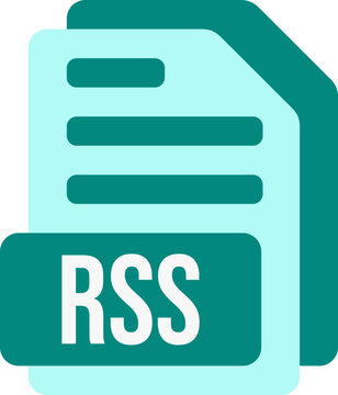 RSS File Format Icon Color Fill