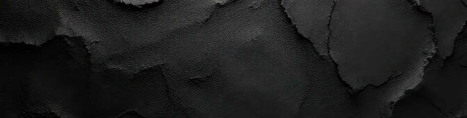 Poster - Textured black surface with abstract rough patterns for background design