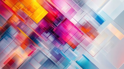 Poster - Colorful Abstract Geometric Background with Modern and Vibrant Design