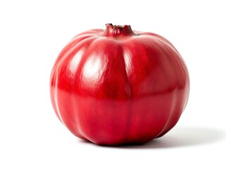 Wall Mural - an image of a red tomato on a white background, there is a red tomato that is on a white surface