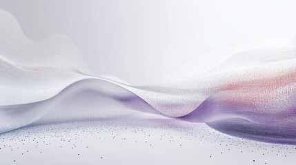 Poster - abstract waveform gradient background with flowing particle streams