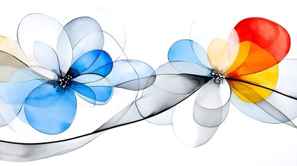 Wall Mural - Colorful floral design