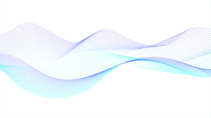 Wall Mural - dynamic wave pattern. modern flowing wavy lines. fresh navy blue wave design element on white backgr