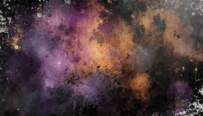 Poster - Abstract textured art with earthy browns and vibrant purples