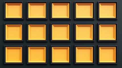 Poster - Colorful Empty Frames on Dark Background for Creative Projects